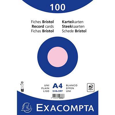 Exacompta Index Cards 10336E A4 Pink 21 x 29.7 x 2.3 cm Pack of 10
