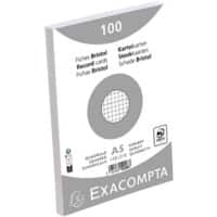 Exacompta Index Cards 10208E A5 White 15 x 21.2 x 2.5 cm Pack of 10
