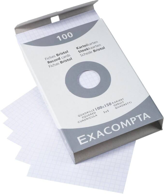 Exacompta Index Cards 13202E 100 x 150 mm White 10.2 x 15.3 x 2.5 cm Pack of 10
