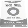 Exacompta Index Cards 13206E A4 White 21.3 x 30 x 2.5 cm Pack of 10