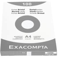 Exacompta Index Cards 13206E A4 White 21.3 x 30 x 2.5 cm Pack of 10