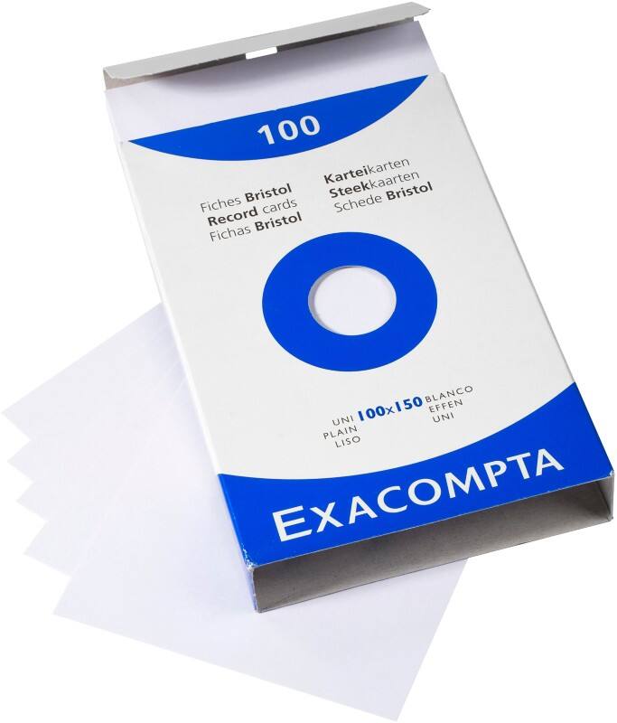Exacompta Index Cards 13302E 100 x 150 mm White 10.2 x 15.3 x 2.5 cm Pack of 10