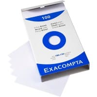 Exacompta Index Cards 13302E 100 x 150 mm White 10.2 x 15.3 x 2.5 cm Pack of 10