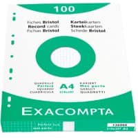 Exacompta Index Cards 13606E A4 White 21.3 x 30 x 2.5 cm Pack of 10