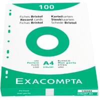 Exacompta Index Cards 13666E A4 White 21.3 x 30 x 2.5 cm Pack of 10