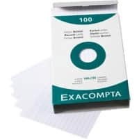 Exacompta Index Cards 13802X A6 White 10.2 x 15.3 x 2.5 cm Pack of 10