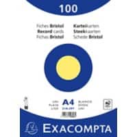 Exacompta Index Cards 10326E A4 Yellow 21 x 29.7 x 2.3 cm Pack of 10