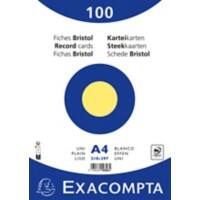 Exacompta Index Cards 10326E A4 Yellow 21 x 29.7 x 2.3 cm Pack of 10