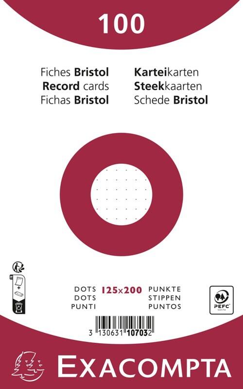 Exacompta Index Cards 10703E 125 x 200 mm White 12.7 x 20.3 x 2.5 cm Pack of 12