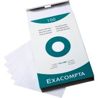 Exacompta Index Cards 13803X 125 x 200 mm White 12.7 x 20.3 x 2.5 cm Pack of 12
