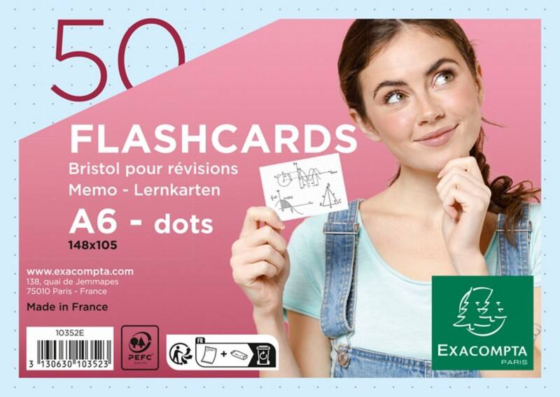 Exacompta Index Cards 10352E A6 Blue 10.5 x 14.8 x 1.3 cm Pack of 19