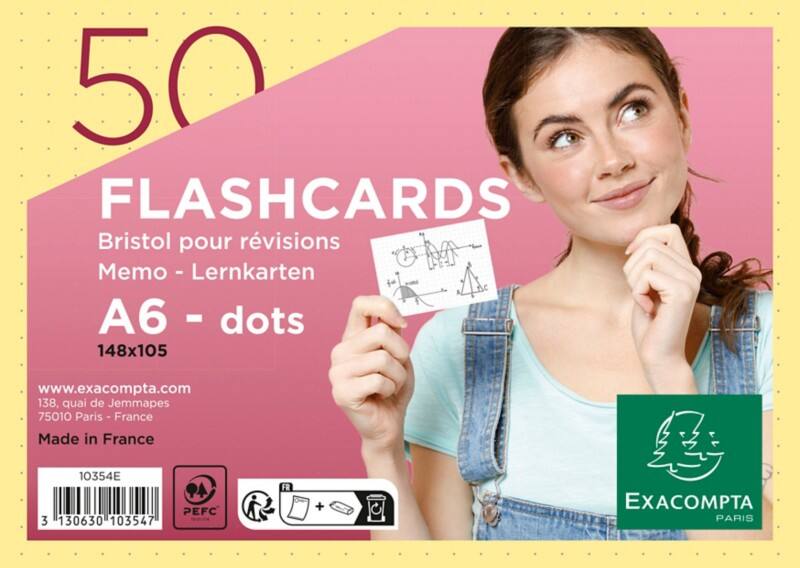 Exacompta Index Cards 10354E A6 Yellow 10.5 x 14.8 x 1.3 cm Pack of 19