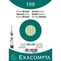 Exacompta Index Cards 10849SE A6 Green 10.7 x 15 x 2.5 cm Pack of 20
