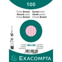 Exacompta Index Cards 10839SE A6 Pink 10.7 x 15 x 2.5 cm Pack of 20