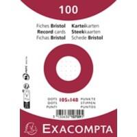 Exacompta Index Cards 10709E A6 White 10.7 x 15 x 2.5 cm Pack of 20
