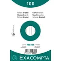 Exacompta Index Cards 10802X A6 White 10 x 15 x 2.3 cm Pack of 20