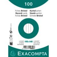 Exacompta Index Cards 10809SE A6 White 14.8 x 10.5 x 2 cm Pack of 20