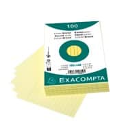 Exacompta Index Cards 10829SE A6 Yellow 10.7 x 15 x 2.5 cm Pack of 20