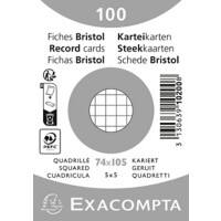Exacompta Index Cards 10200SE 74 x 105 mm White 7.4 x 10.5 x 2.3 cm Pack of 40