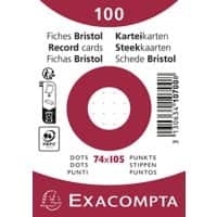 Exacompta Index Cards 10700SE 74 x 105 mm White 7.4 x 10.5 x 2.5 cm Pack of 40
