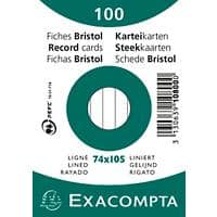 Exacompta Index Cards 10800SE A7 White 7.4 x 10.5 x 2.3 cm Pack of 40