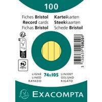 Exacompta Index Cards 10820SE A7 Yellow 7.4 x 10.5 x 2.3 cm Pack of 40