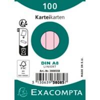 Exacompta Index Cards 38085SB A8 Pink 5.5 x 7.4 x 2.3 cm Pack of 48