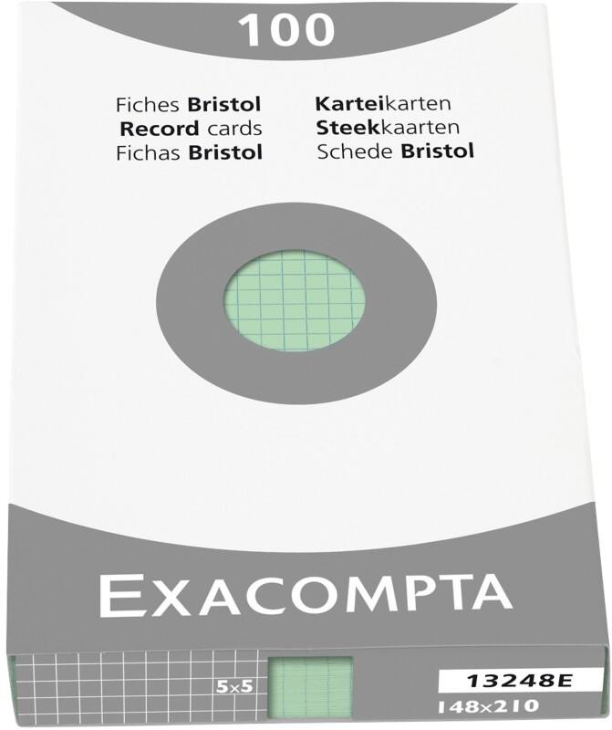 Exacompta Index Cards 13248E A5 Green 15 x 21.2 x 2.5 cm