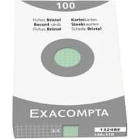 Exacompta Index Cards 13248E A5 Green 15 x 21.2 x 2.5 cm