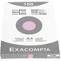 Exacompta Index Cards 13236E A4 Pink 21.3 x 30 x 2.5 cm