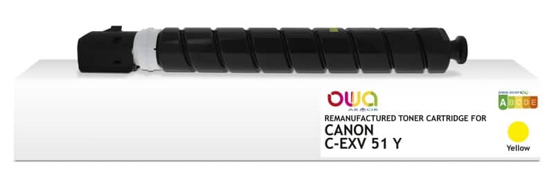 OWA C-EXV 51 Y Compatible Canon Ink Cartridge K40262OW Yellow