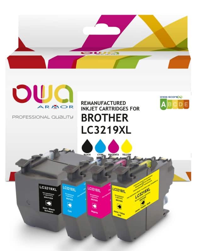OWA LC3219XL Compatible Brother Ink Cartridge Cyan, Yellow, Magenta, Black Multipack Pack of 4