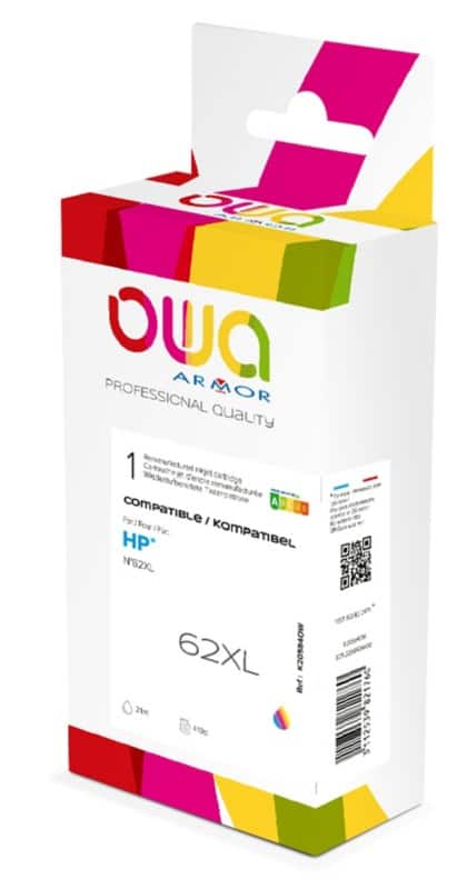 OWA 62XL Compatible HP Ink Cartridge K20584OW Cyan, Magenta, Yellow Pack of 3