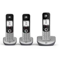 BT Digital Cordless Phone with Answer Machine Silver Pack of 3