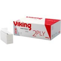 Viking Standard Hand Towel Z-fold White 2 Ply 1185071 150 Sheets Pack of 25