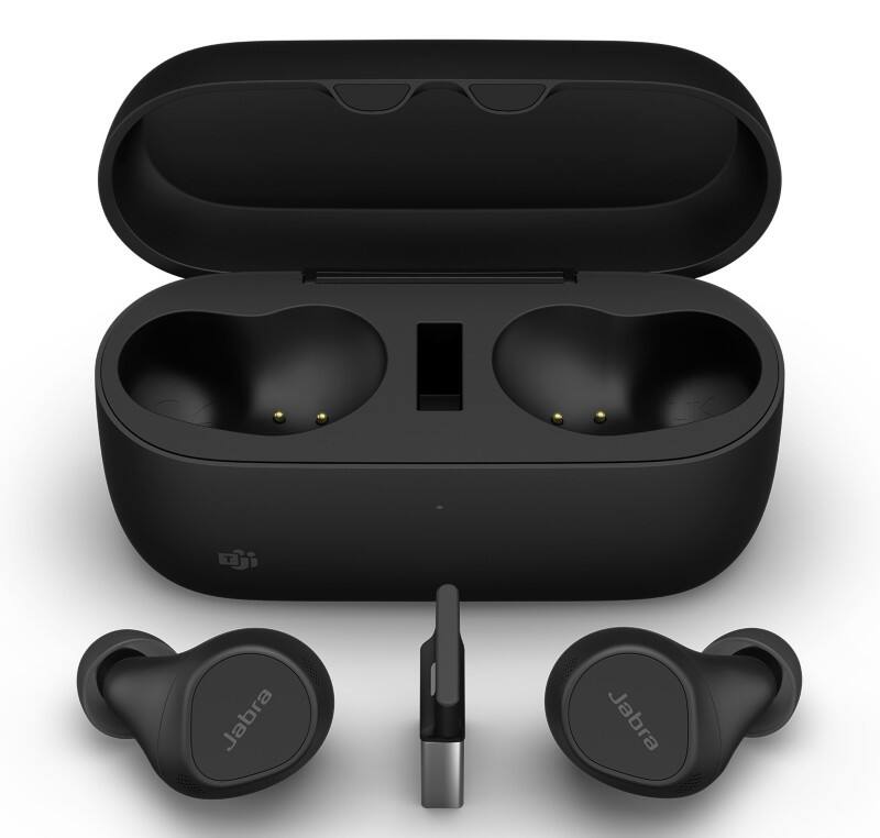 Jabra Evolve2 Wireless Headset Earbud Bluetooth With Bluetooth Active Noise Cancelling With Microphone Stereo Black