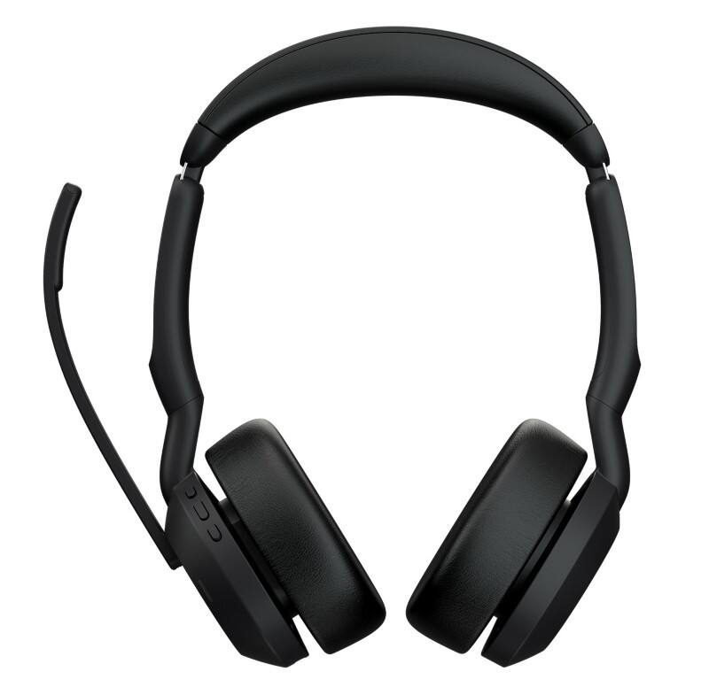 Jabra Evolve2 Wired & Wireless Headset Over-the-head USB With Bluetooth Active Noise Cancelling With Microphone Stereo Black