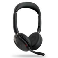 Jabra Evolve2 65 Flex MS Wireless Stereo Headset Over-the-head Microphone USB, Bluetooth Noise Canceling Black