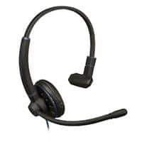 JPL Commander Wired Mono Headset Over-the-head Noise Cancelling Microphone Headset Connection Black