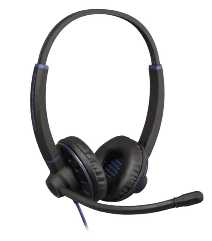 Jpl commander wired stereo headset over-the-head noise cancelling microphone headset connection black
