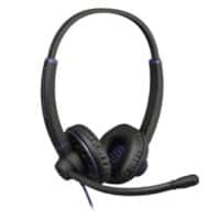 JPL Commander Wired Stereo Headset Over-the-head Noise Cancelling Microphone Headset Connection Black
