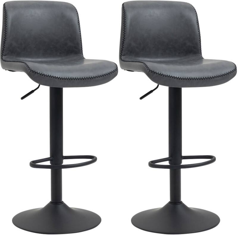 HOMCOM Stool Dark Grey 5056602932077 420 x 510 x 850 mm Pack of 2