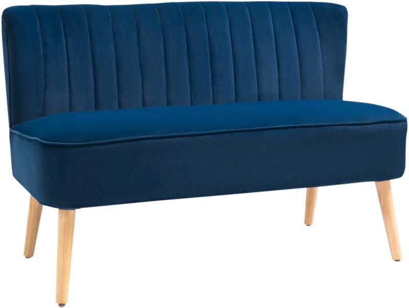 HOMCOM Loveseat Blue 5056602935320 1,170 x 565 x 770 mm