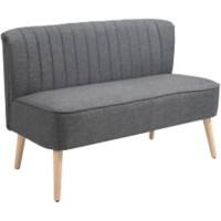 HOMCOM Loveseat Grey 5056602935207 1,170 x 565 x 770 mm