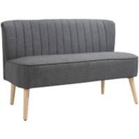 HOMCOM Loveseat Grey 5056602935245 1,170 x 565 x 770 mm