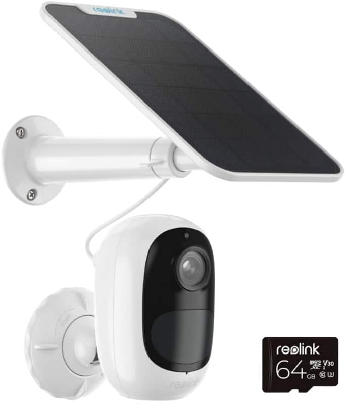 Reolink 2K Argus 2E WiFi PIR Battery Cam Kit +64GB