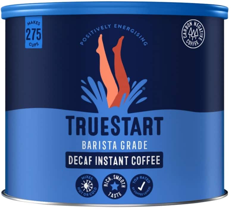 TrueStart Barista Grade Decaffeinated Instant Coffee Tin Rich & Smooth Medium Arabica 500 g