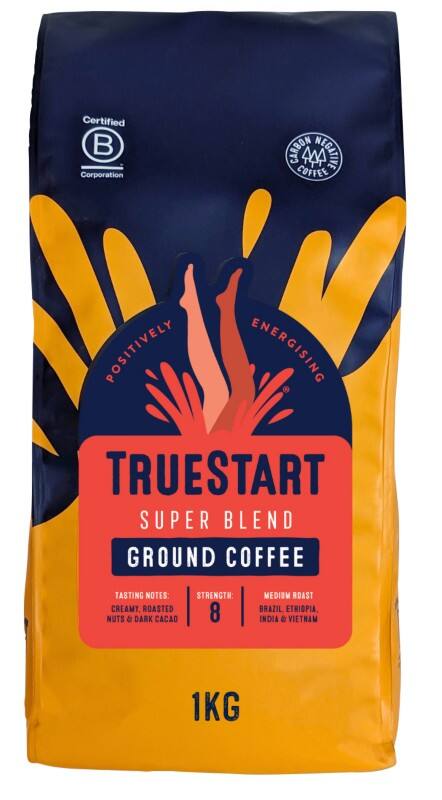 TrueStart Super Blend Ground Coffee Rich & Bold Dark Robusta, Arabica 1 kg