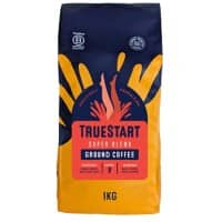 TrueStart Super Blend Ground Coffee Bags Ground Roasted Nut, Dark Cocoa Medium 1 kg