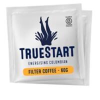 TrueStart Ground Coffee Rich & Smooth Energising Colombian Medium Arabica 60 g Pack of 50